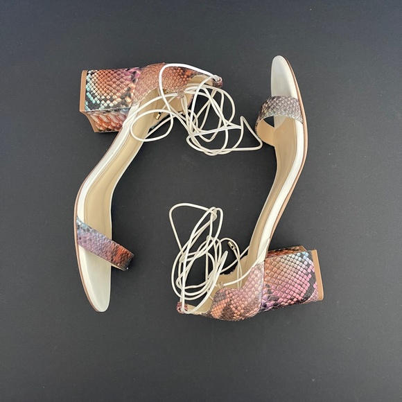 Alexandre Birman | Shoes | Alexandre Birman Rainbow Snakeskin Heeled Sandals  | Poshmark